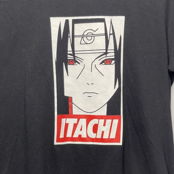 Naruto Shippuden Collection Itachi Uchiha Black Graphic T-Shirt Size S - Picture 2 of 5